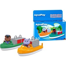 Aquaplay Container- & Transportboot, Spielfahrzeug(mehrfarbig, Inkl. 2 Spielfiguren)