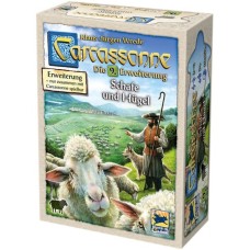 Asmodee Carcassonne - Schafe und Hügel, Brettspiel(9. Erweiterung)