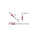 BESSEY Decken-und Montagestütze STE250(silber/rot, 1.450mm - 2.500mm, mit Pumpgriff)