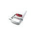 BESSEY Original Ganzstahl-Schraubzwinge GZ40-12KG(silber/rot, 400 / 120, mit Klappgriff)