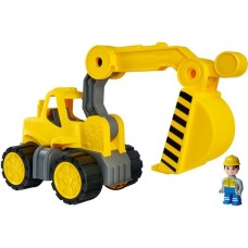 BIG Power-Worker Bagger + Figur, Spielfahrzeug(gelb/grau)
