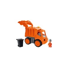 BIG Power-Worker Müllwagen + Figur, Spielfahrzeug(orange/grau)