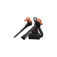 BLACK+DECKER 3-in-1 Elektro-Laubsauger BEBLV290-QS, Laubsauger/Laubbläser(schwarz/orange, 2.900 Watt)