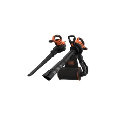 BLACK+DECKER 3-in-1 Elektro-Laubsauger BEBLV300-QS, Laubsauger/Laubbläser(schwarz/orange, 3.000 Watt)