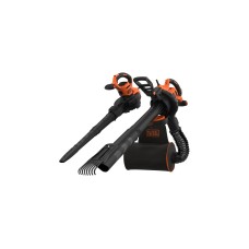 BLACK+DECKER 3-in-1 Elektro-Laubsauger BEBLV301-QS, Laubsauger/Laubbläser(schwarz/orange, 3.000 Watt)
