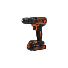 BLACK+DECKER Akku-Bohrschrauber BDCDC18K, 18Volt(schwarz/orange, Li-Ion-Akku 1,5Ah, im Koffer)