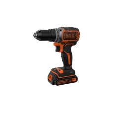 BLACK+DECKER Akku-Bohrschrauber BL186K, 18Volt(schwarz/orange, Li-Ionen Akku 1,5Ah, Koffer)