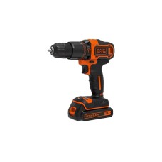 BLACK+DECKER Akku-Schlagbohrschrauber BDCHD18KB, 18Volt(schwarz/orange, 2x Li-Ionen Akku 1,5Ah, Koffer)