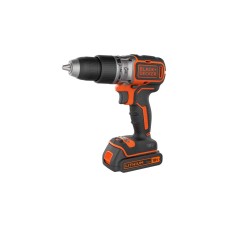 BLACK+DECKER Akku-Schlagbohrschrauber BL188KB, 18Volt(schwarz/orange, 2x Li-Ionen Akku 1,5Ah, Koffer)