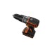BLACK+DECKER Akku-Schlagbohrschrauber BL188KB, 18Volt(schwarz/orange, 2x Li-Ionen Akku 1,5Ah, Koffer)