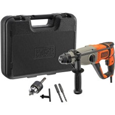 BLACK+DECKER Bohrhammer BEHS02K-QS(schwarz/orange, 800 Watt, Koffer)