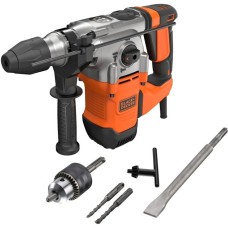 BLACK+DECKER Bohrhammer BEHS03K-QS(schwarz/orange, 1.250 Watt, Koffer)