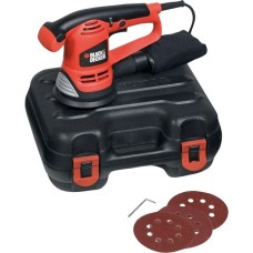 BLACK+DECKER Exzenterschleifer KA191EK(orange/schwarz, Transportkoffer, 480 Watt)