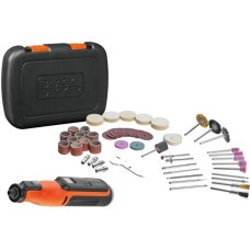 BLACK+DECKER Multifunktions-Werkzeug BCRT8IK-XJ, 7,2Volt(orange/schwarz, 52-teiliges Zubehör, im Koffer)