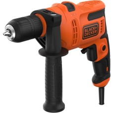 BLACK+DECKER Schlagbohrmaschine BEH200-QS(orange/schwarz, 500 Watt)