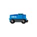 BRIO Blaue Frachtlok mit Batterie, Spielfahrzeug(blau/weiß)