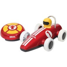 BRIO RC Rennwagen mit Fernsteuerung , Spielfahrzeug(rot/weiß)