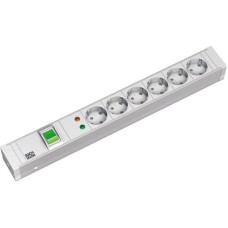 Bachmann 19" IT PDU Steckdosenleiste Basic 8-fach, 1HE Alu(grau, 2 Meter)