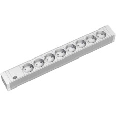 Bachmann 19" IT PDU Steckdosenleiste Basic 8-fach, 1,5HE(grau, 2 Meter)