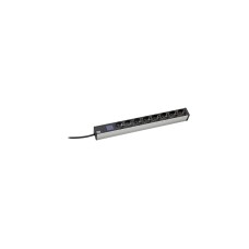 Bachmann 19" PDU Steckdosenleiste BlueNet BN0500 8-fach, 1HE(grau, 2 Meter)