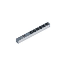 Bachmann 19" PDU Steckdosenleiste BlueNet BN2000 6-fach, 1HE(schwarz, 2 Meter)