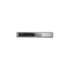 Bachmann CASIA 2 Steckdosenleiste 3-fach + USB-Charger, lang, Wand- oder Eckmontage(edelstahl, 2 Meter Kabel, 1x USB-A, 1x USB-C)