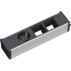 Bachmann CONI Modulträger 3-fach, 1x Strom, 2x Custom Module, Steckdosenleiste(Small, für CONI Einbaurahmen)