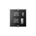 Bachmann Custom Modul USB-Charger, USB-A + USB-C, Ladegerät(schwarz, für Tischsteckdosen)