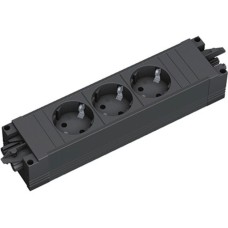 Bachmann STEP BASE Steckdosenleiste 3-fach(schwarz, ohne Kabel, Wieland Stecksystem)