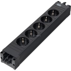 Bachmann STEP BASE Steckdosenleiste 5-fach(schwarz, ohne Kabel, Wieland Stecksystem)