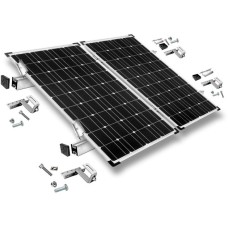 Befestigung 3-fach verstellbar, für Schrägdachmontage, 30mm Rahmenhöhe, Halterung(0% MWST, für 2 Solarpanels)