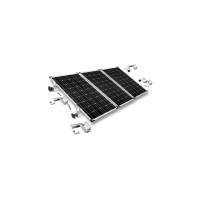 Befestigung 3-fach verstellbar, für Schrägdachmontage, 30mm Rahmenhöhe, Halterung(0% MWST, für 3 Solarpanels)