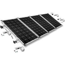 Befestigung 3-fach verstellbar, für Schrägdachmontage, 30mm Rahmenhöhe, Halterung(0% MWST, für 4 Solarpanels)