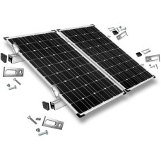 Befestigung Stockschrauben, für Schrägdachmontage, 35mm Rahmenhöhe, Halterung(0% MWST, für 2 Solarpanels, auf Wellplatten oder Trapezblech)