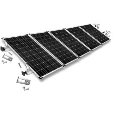 Befestigung Stockschrauben, für Schrägdachmontage, 35mm Rahmenhöhe, Halterung(0% MWST, für 5 Solarpanels, auf Wellplatten oder Trapezblech)