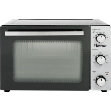 Bestron AOV31 Grill-Backofen, Mini-Backofen(schwarz/silber, Mit Drehspieß und Umluft-Funktion)