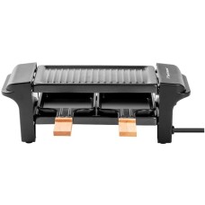 Bestron Mini Raclette(schwarz/holz, für 2 Personen)