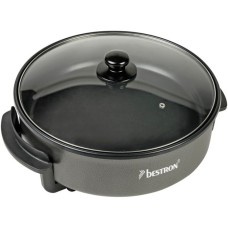 Bestron Multifunktions Party- /Snackpfanne AHP1500Z(grau/schwarz, 1.500 Watt, Ø 35cm)