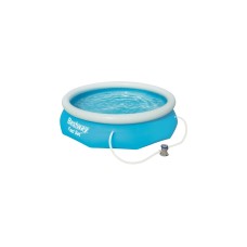 Bestway Fast Set Aufstellpool-Set, Ø 305cm x 76cm, Schwimmbad(blau/hellblau, mit Filterpumpe)