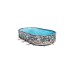 Bestway Frame Pool-Set Comfort Jet, 610 x 366 x 122cm, Schwimmbad(braun, mit Filterpumpe)