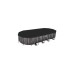 Bestway Power Steel Frame Pool-Set, 732cm x 366cm x 122cm, Schwimmbad(dunkelbraun/blau, Holzdekor, mit Filterpumpe)