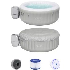 Bestway Whirlpool LAY-Z-SPA Tahiti AirJet, Schwimmbad(grau, Ø 180cm x 66cm)