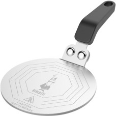 Bialetti Induktions-Adapterplatte für Mokka, Untersetzer(schwarz/silber, Ø 13cm)