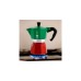 Bialetti Moka Express Tricolore, Espressomaschine(grün/rot, 3 Tassen)