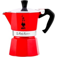 Bialetti Moka Express, Espressomaschine(rot, 3 Tassen)