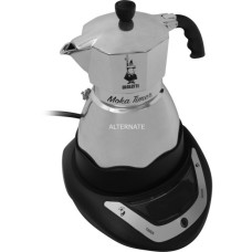 Bialetti Moka Timer, Espressomaschine(silber/schwarz, 3 Tassen)