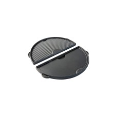 Big Green Egg Halbrunde Grillplatte aus Gusseisen L(anthrazit, für Big Green Egg Large)