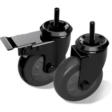 Big Green Egg Schwenkrollen-Satz, 2 Stück, Räder-Set(schwarz, für EGG Nest, modulares System und Akazientisch)