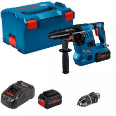 Bosch Akku-Bohrhammer GBH 18V-28 CF Professional, 18Volt(blau/schwarz, 2x Akku ProCORE18V 8,0Ah, Bluetooth, in L-BOXX)