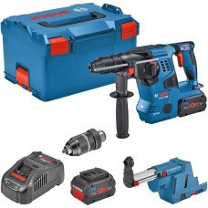Bosch Akku-Bohrhammer GBH 18V-28 CF Professional, mit GDE 18V-16(blau/schwarz, 2x Akku ProCORE18V 8,0Ah, Bluetooth, in L-BOXX)